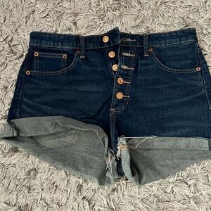 LUCKY BRAND Dark Blue Denim Jean Shorts
